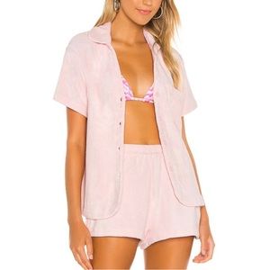 Frankie’s bikinis baby pink terry set